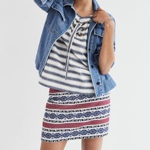 Madewell Embroidered Tapestry Jacquard Gamine Skirt Size 4